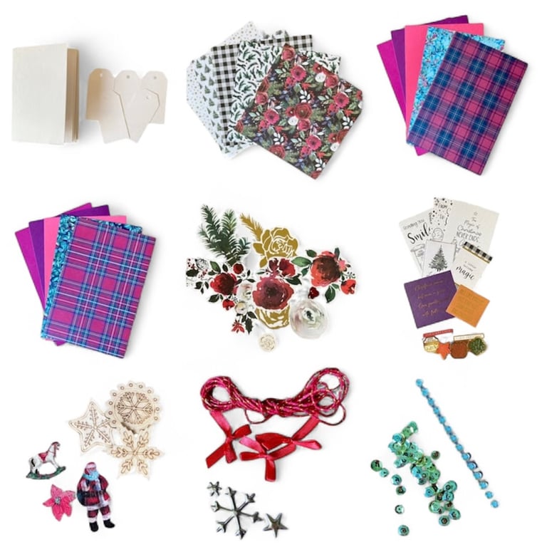 Christmas Card & Tag Making Kit. Christmas DIY Craft Set for Adults & Children