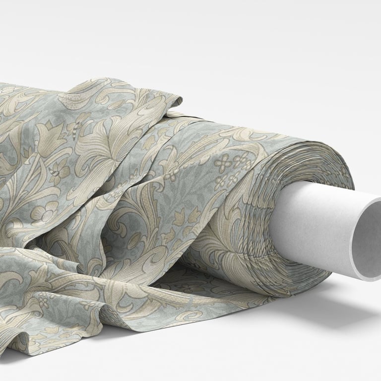 William Morris Fabric - Golden Lily Pool Blue - Soft Furnishing Fabric