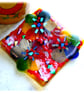 Fused Glass Rainbow Dish Flowers Handmade gift Floral Mothers day Mum - Image 2
