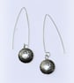 sterling silver running hare earrings - Image 1
