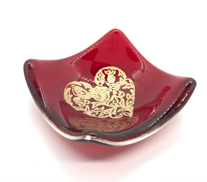 Fused Glass Trinket Dish 