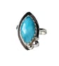 Larimar Adjustable Ring Sterling Silver Marquise Gemstone Jewellery Gift - Image 2