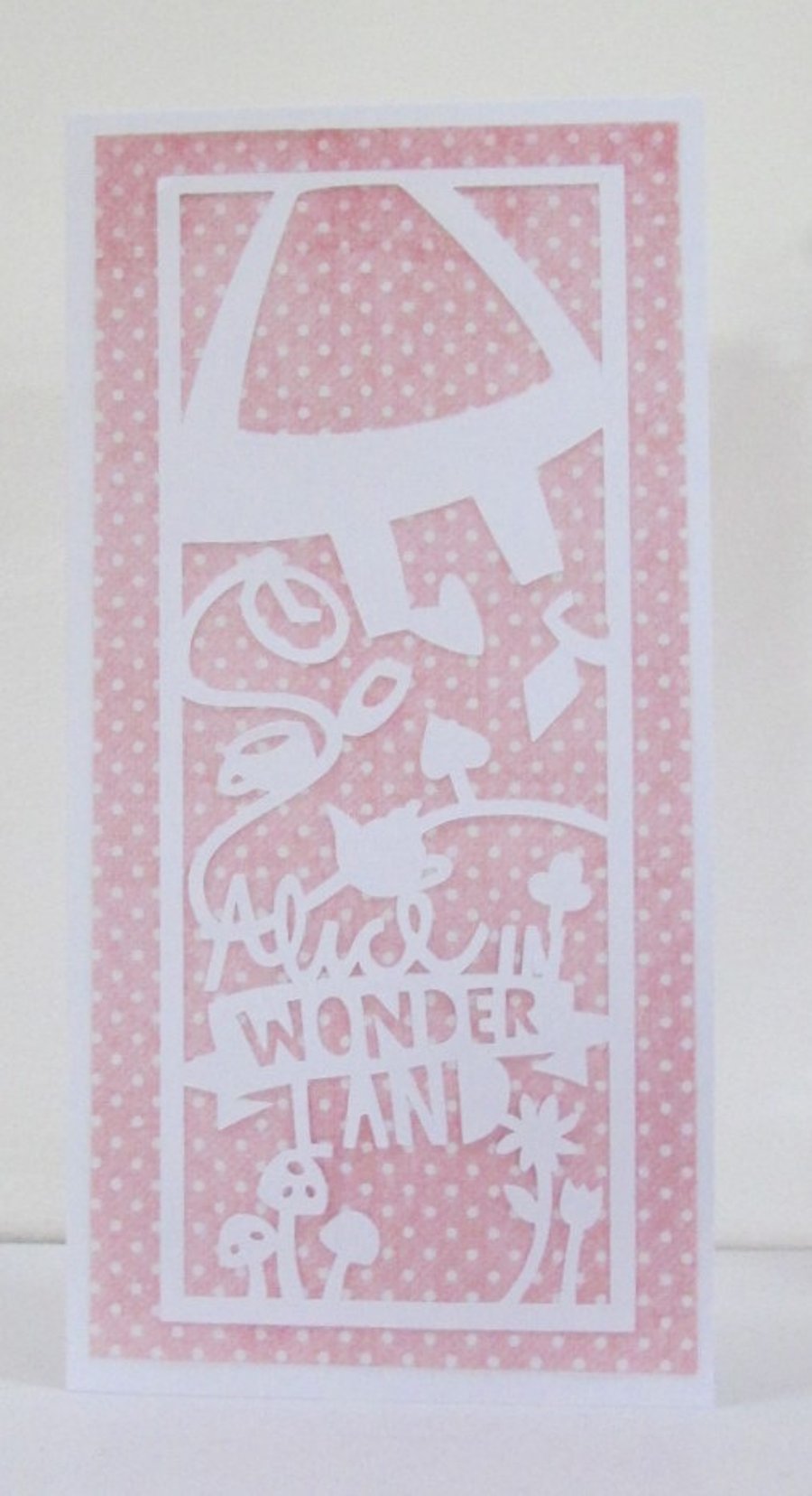 Alice in Wonderland Paper Cut Card