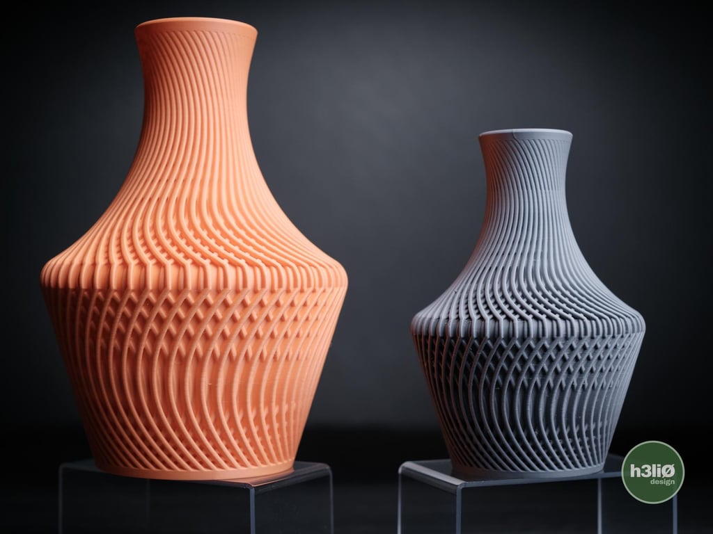 Lucid 3D Printed Vase, Minimalist Geometric Decor, Scandi Style Flower Holder
