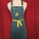 Blue Denim Upcycled Craft Apron