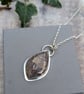 Sterling Silver Garden Moss Agate Statement Gemstone Necklace - JBJ2079 - Image 4