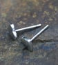 Tiny Silver Heart Studs - Image 3