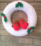 Christmas Wreath with Robins - Image 1