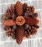 Small 'roundel' cone wreath, Christmas table, mantle piece, wall display