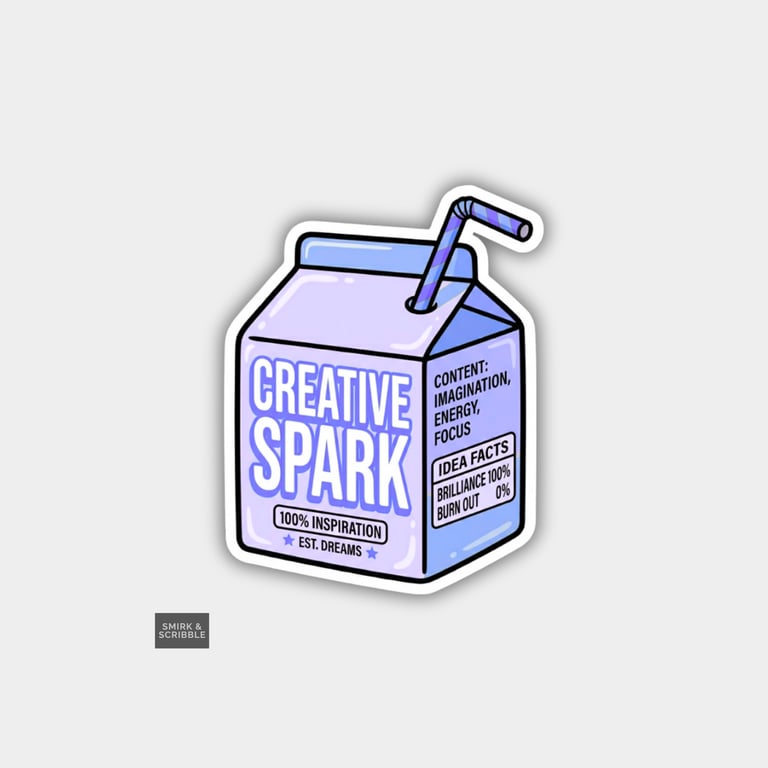 Funny Cheeky Juice Box Sticker For Adults - Creative Spark