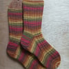 Socks, hand knitted, SMALL, adult size 4-5