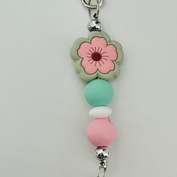 Floral Keyring or purse charm 