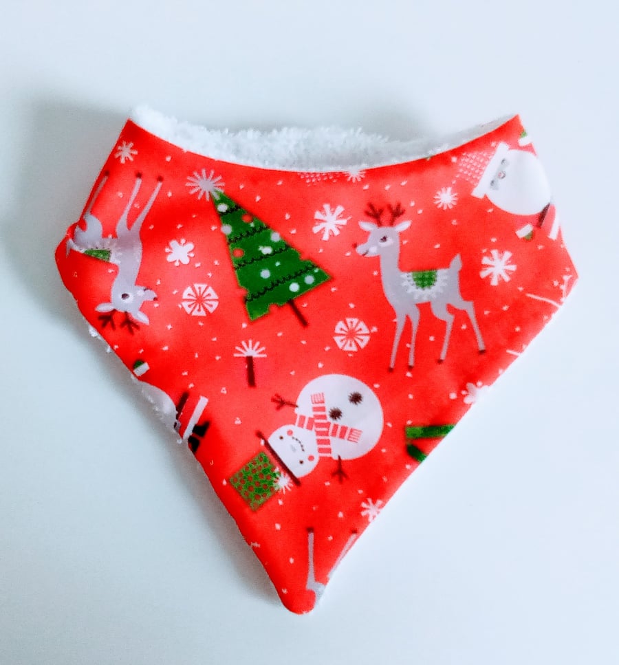  Christmas bandana bib, Xmas bib, babies first Christmas, Bandana Bib, 
