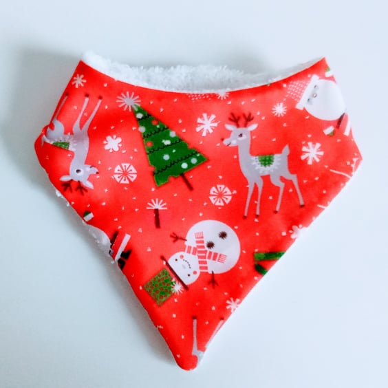  Christmas bandana bib, Xmas bib, babies first Christmas, Bandana Bib, 