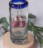 Pretty raspberry and pink dangly polymer clay earrings