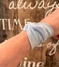 Pale blue twist fabric cuff bracelet  - Image 6