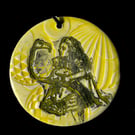 Ceramic Keepsake Wall Hanging: Yellow Alice