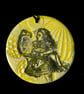 Ceramic Keepsake Wall Hanging: Yellow Alice