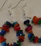 Colourful shell loop earrings - Image 3