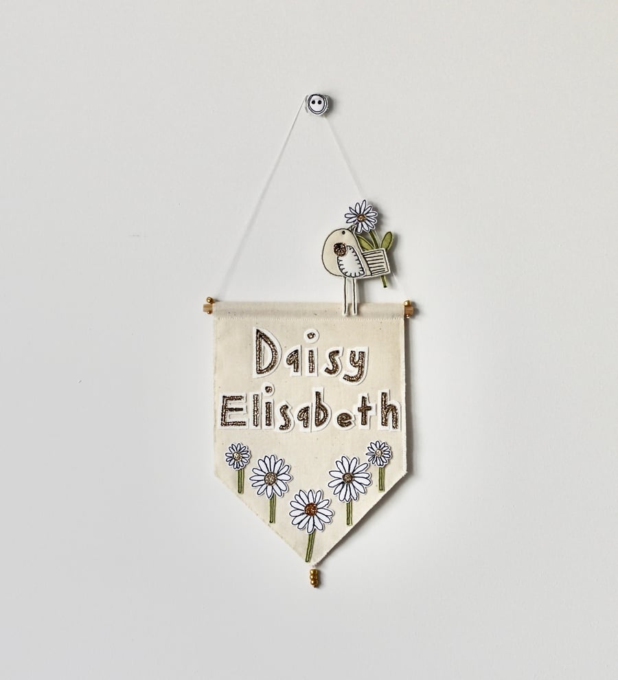 Special Order for Megan W - Personalised Textile Banner