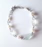 Pearl & Seaglass Linked Chain Bracelet  - Image 2