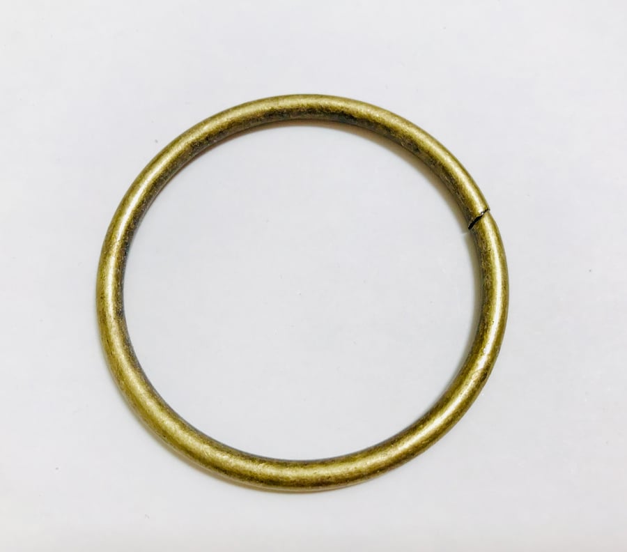 2 Pcs Antique Brass O-Rings for Bag, Purses, Belt, Crafts Making Projects.