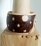 Pyrography barn owl wooden bangle  - Image 3