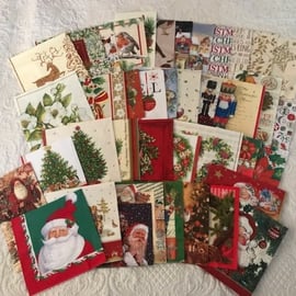 Craft Supplies: Christmas Napkins Collection of 40 (BUNDLE NUMBER 1)   