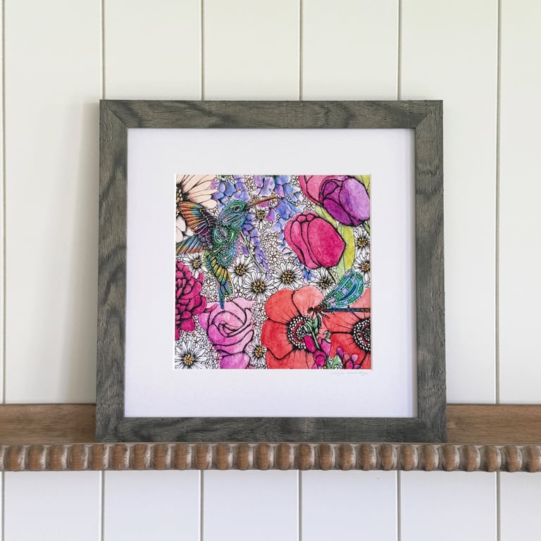 'Exotic' Framed Print 12" x 12"
