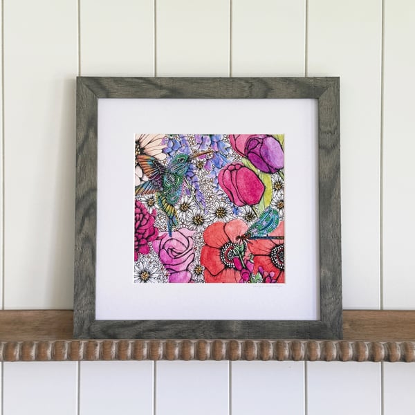 'Exotic' Framed Print 12" x 12"