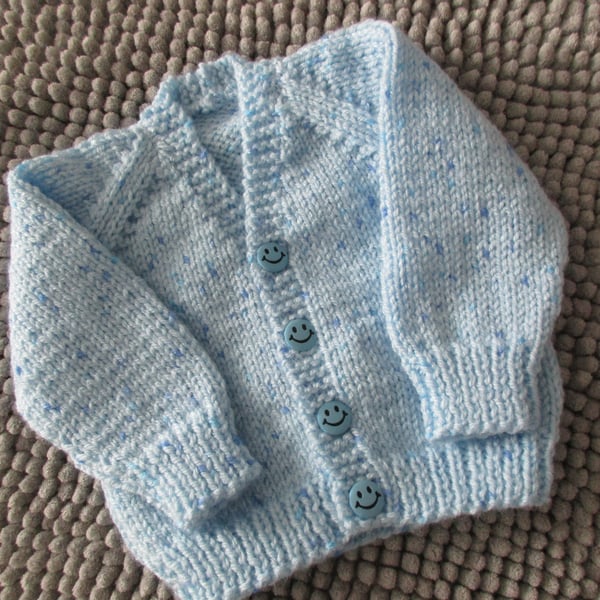 14" Baby Blue V Neck Cardigan