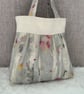 Tote Bag, Pleated Tote Bag, Linen, Day Bag, Handmade Bag, Voyage Fabric - Image 1