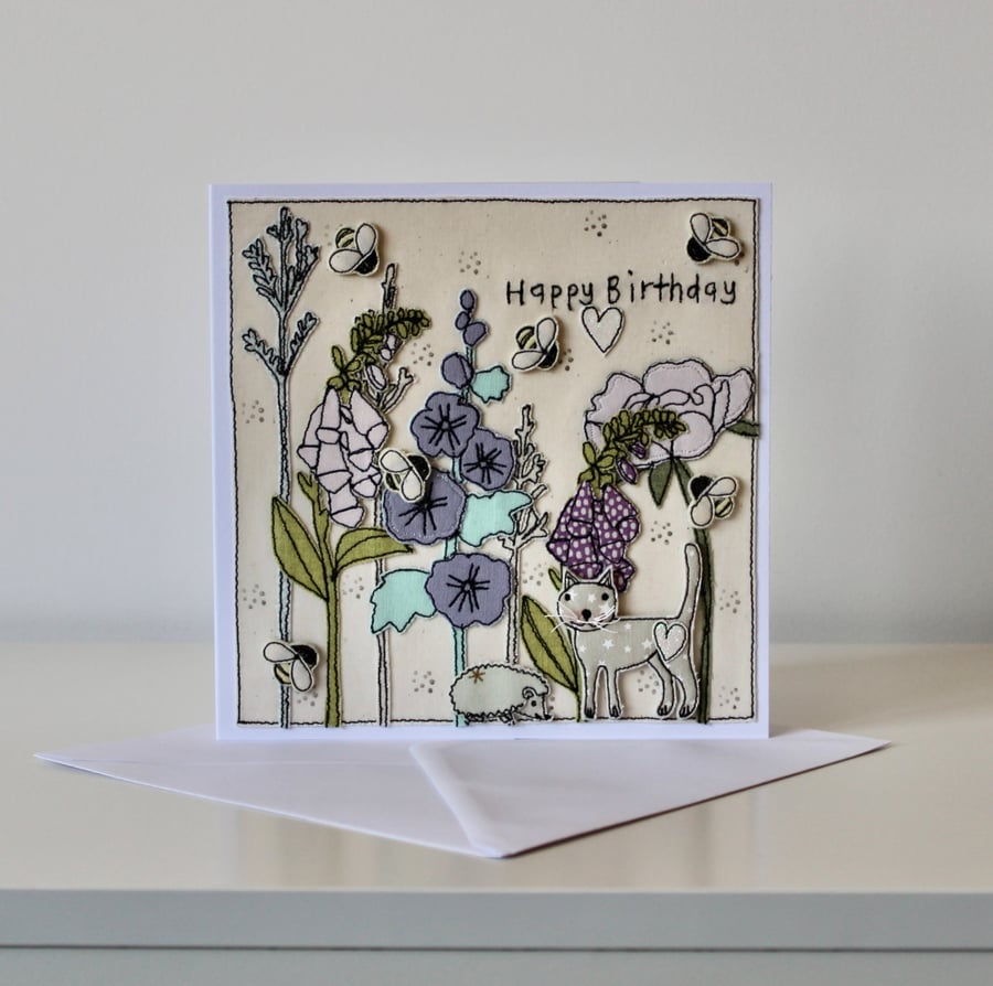 'Happy Birthday' - Handmade Blank Card
