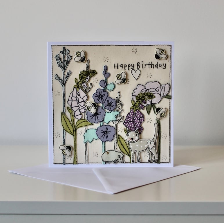'Happy Birthday' - Handmade Blank Card