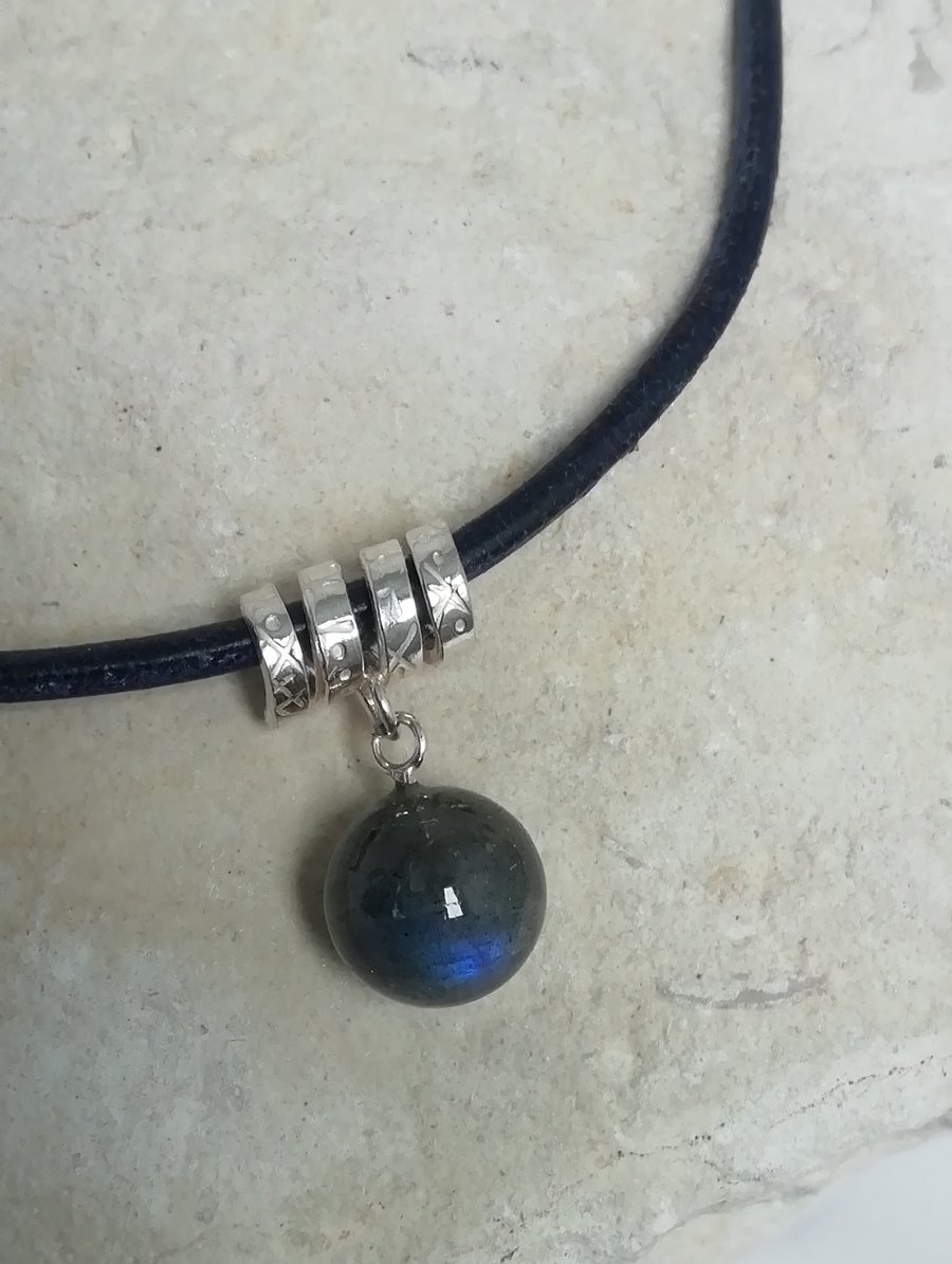 Labradorite Ball on a Twist