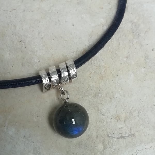 Labradorite Ball on a Twist