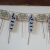 Bluebell and wild garlic  - Bunting, wall hanging 66cm