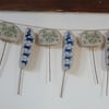 Bluebell and wild garlic  - Bunting, wall hanging 66cm