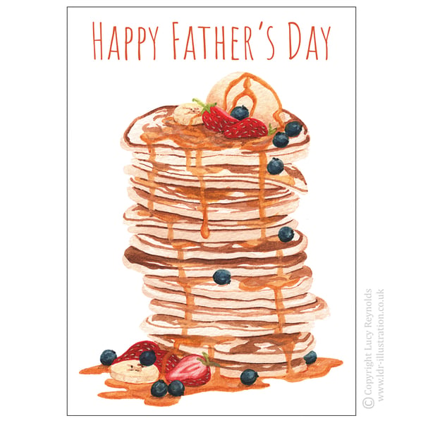Father's Day Pancake Tower Card