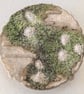 Beached round green plaque - sculpture from recycled materials (standard green) - Image 1