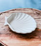 Sea shell white trinket tray made from Jesmonite 