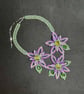 Festival handmade flower seed bead necklace with Crystals - Image 5