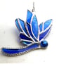 Dragonfly Suncatcher Stained Glass Blue Closed Wing - Image 3
