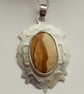 Picture Jasper Pendant Sterling Silver Hallmarked - Image 2