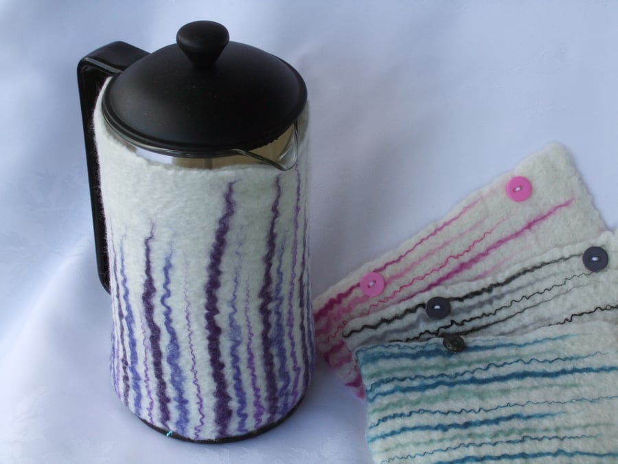 Hand-made Felt cafetiere cover