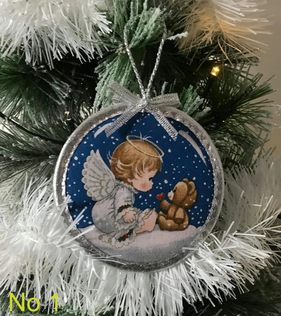 Christmas Tree Bauble, Cute Angel, Tree or Wall Christmas Decorations