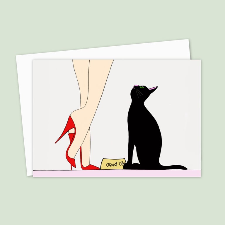 Black Cat Greetings Card: Ideal Birthday Card for a Cat Lover (104)