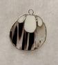 Stained glass small sheep suncatcher - Black and white splodges with white face