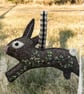 Hand Embroidered Felt Bunny Rabbit Easter Decoration - Image 1