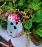 Spooky Cute Mini Ghost Figurines Eco-Resin Glitter Brain Detail Handmade Gothic 